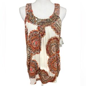 NWT LANE BRYANT CAREER COCKTAIL BUSINESS SPECIALIALTY BEADED HALTER SHELL 14/16